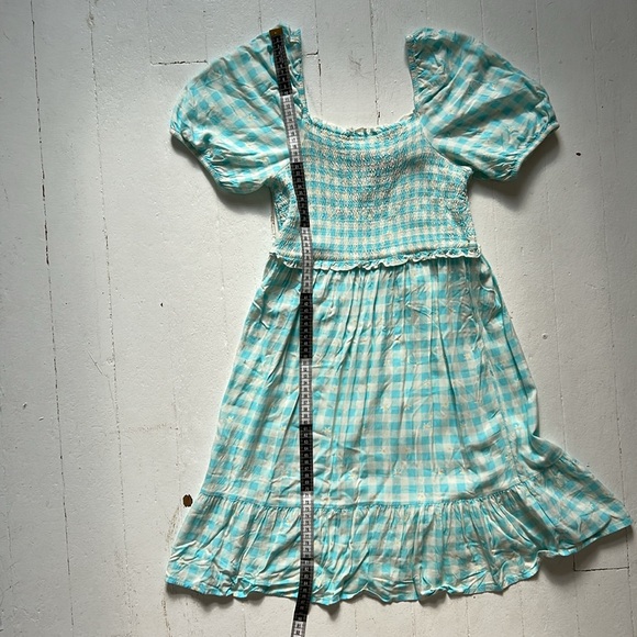 Vintage Blue Gingham Summer Dress - Picture 9 of 11